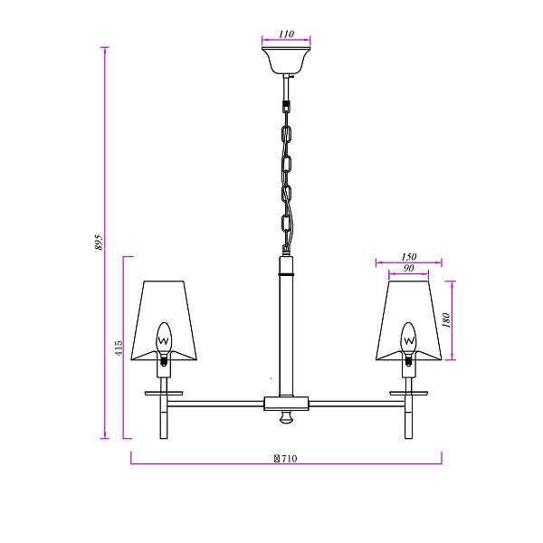 Люстра подвесная ARTE LAMP RICCARDO A4075LM-5BK