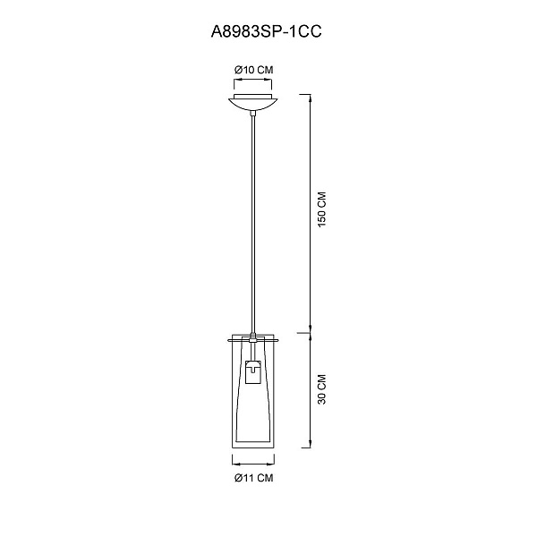 Подвес ARTE LAMP ARIES A8983SP-1CC