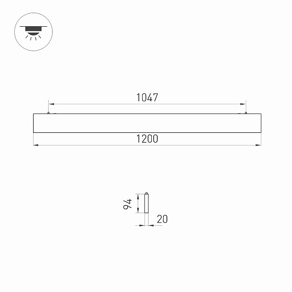 Подвес ARLIGHT LINEAIR FLAT 31471