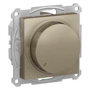 Диммер поворотно-нажимной 400Вт, ATLASDESIGN, Шампань, ATN000523, SCHNEIDER ELECTRIC