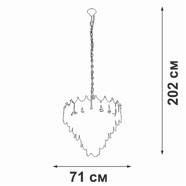Люстра подвесная VITALUCE  V5813-8/17