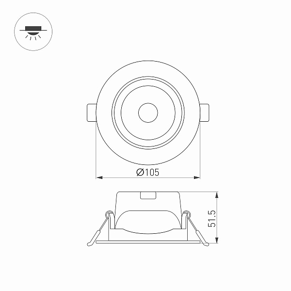 Светильник встраиваемый ARLIGHT POLAR 32311