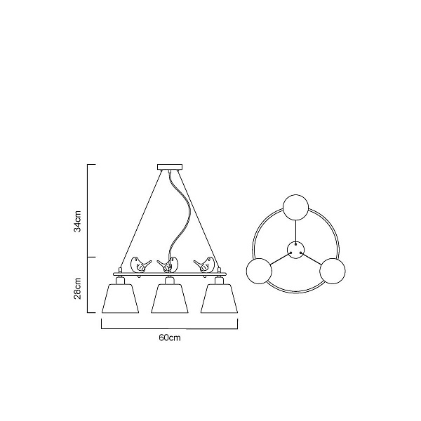 Люстра подвесная ARTE LAMP Passero A4289LM-3WH