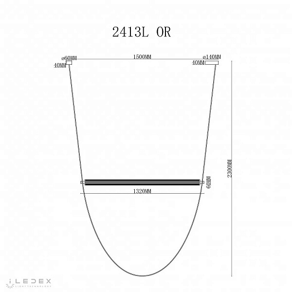 Подвес ILEDEX ROCKS 2413L OR