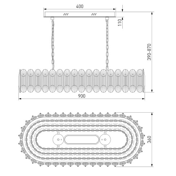 Люстра подвесная BOGATES CHALEUR 423/1 a067822