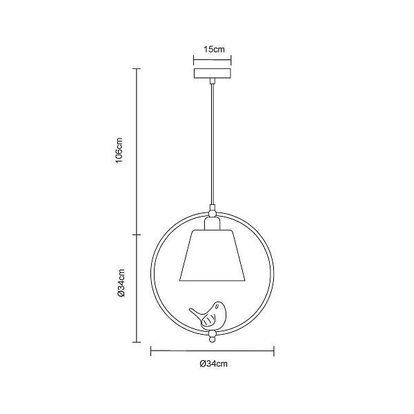 Подвес ARTE LAMP Passero A4289SP-1WH
