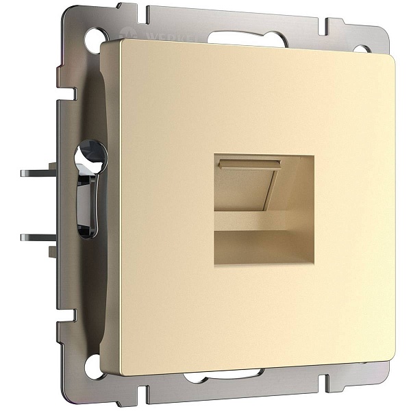 Розетка  RJ45, шампань, W1181011, WERKEL