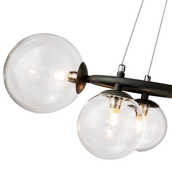 Люстра подвесная DELIGHT COLLECTION WENDT KG1202P-9 grey/clear