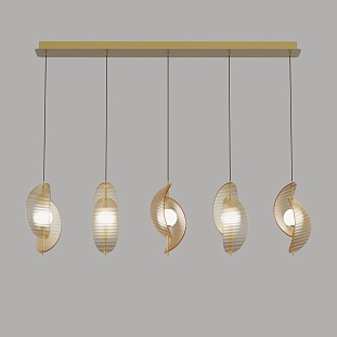 Подвес DELIGHT COLLECTION MD24030035 MD24030035-5B brass/amber