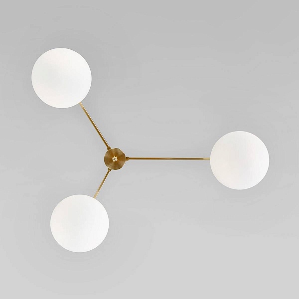 Люстра потолочная EUROSVET OPALINE 70220/3 латунь