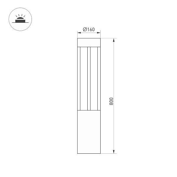 Светильник уличный столб низкий ARLIGHT LGD-CASTELLO-BOLL 45537