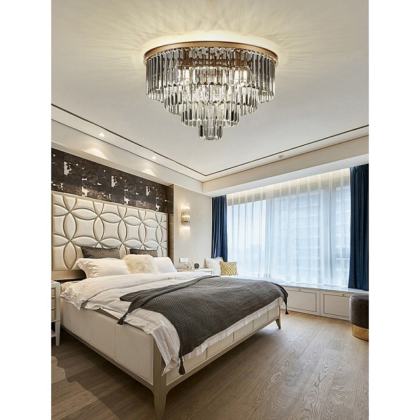 Люстра потолочная DELIGHT COLLECTION 1920S ODEON 9513C/600R gold/clear