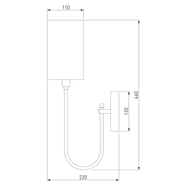 Бра EUROSVET ABBEY 60164/1 латунь a065752