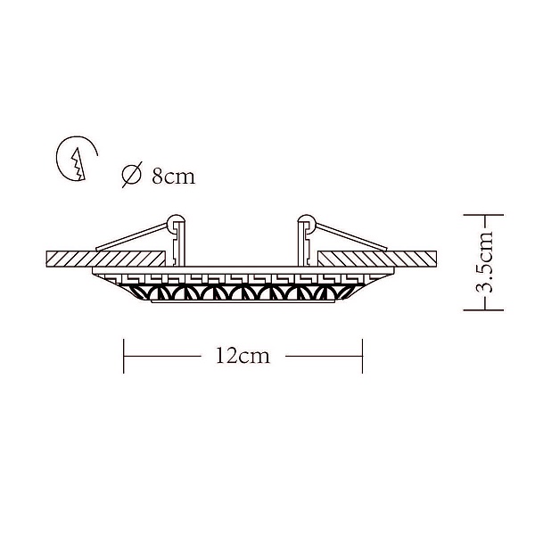 Светильник встраиваемый ARTE LAMP Cratere A5073PL-1WH