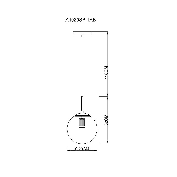 Подвес ARTE LAMP VOLARE A1920SP-1AB