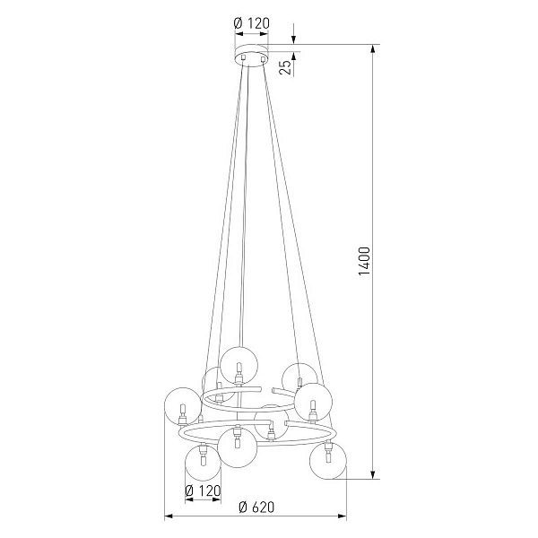 Люстра подвесная TK LIGHTING ANABELLE 6845 Anabelle a068410