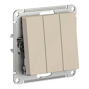 Выключатель 3-кл, ATLASDESIGN, Песочный, ATN001231, SCHNEIDER ELECTRIC