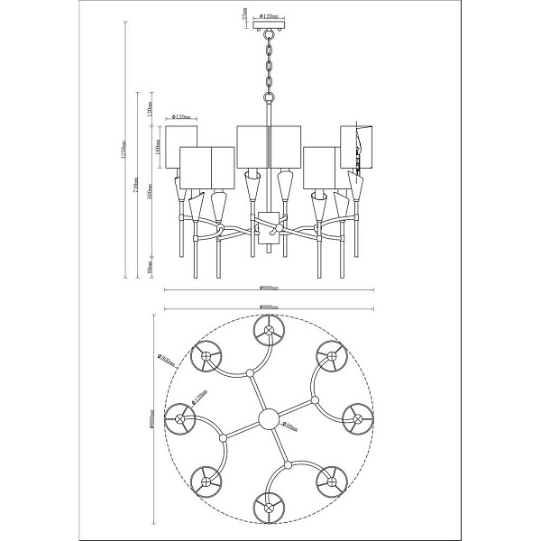Люстра подвесная MODERLI LUIZA V10030-8P