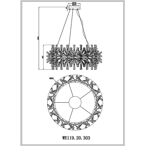 Люстра подвесная WERTMARK FLORIANE WE119.20.303