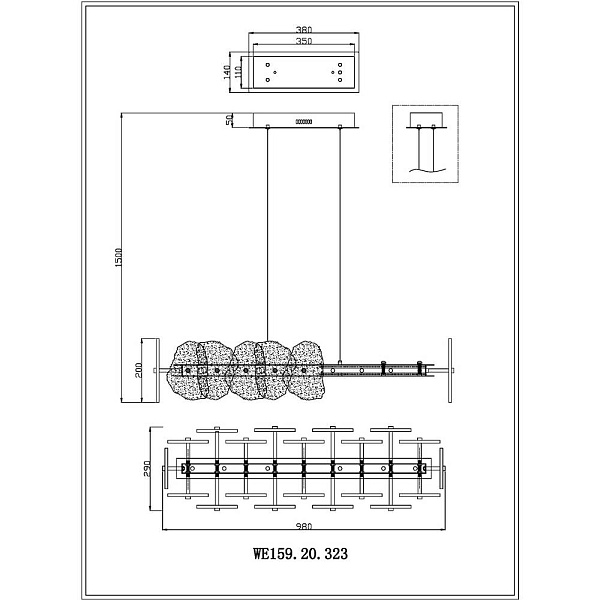 Люстра подвесная WERTMARK NICOLA WE159.20.323