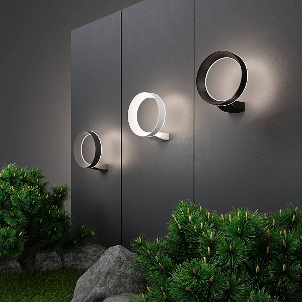 Светильник уличный настенный ELEKTROSTANDARD RING 1710 TECHNO LED белый a054931