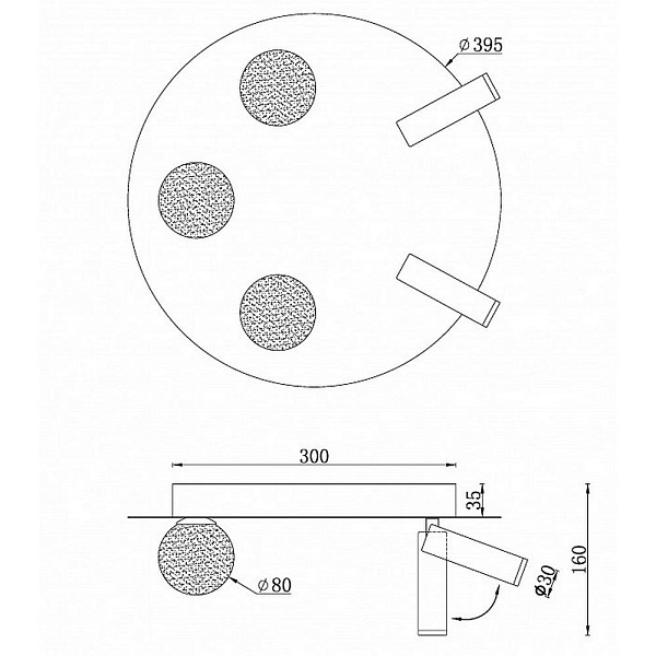 Люстра потолочная ILEDEX TELESCOPE D4774-40 SWH