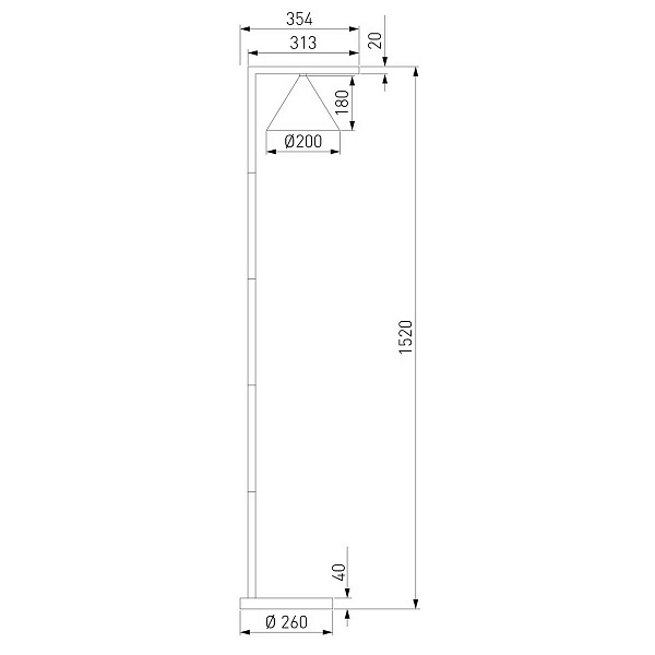 Светильник уличный столб низкий ELEKTROSTANDARD BEVEL 90317/1 a068473