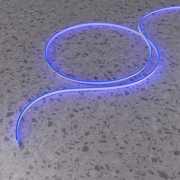 Лента LED ГИБКИЙ НЕОН 9,6 W/m 24V IP67 2835/144 Blue (синий) 4mm (5м) 432041 MAYTONI