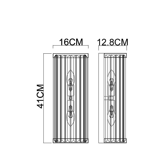 Бра ARTE LAMP FORTUNA A1069AP-2GO