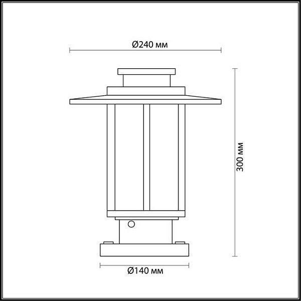 Светильник уличный столб низкий ODEON LIGHT MITO 4047/1B