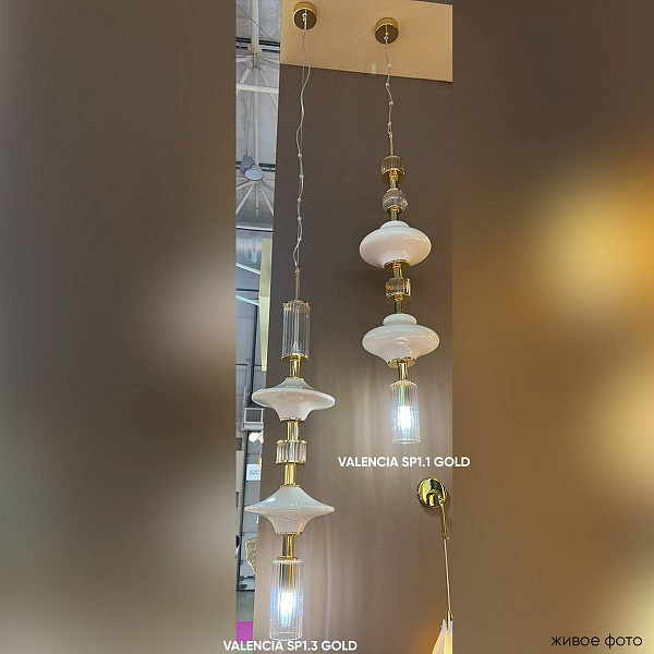 Подвес CRYSTAL LUX VALENCIA SP1.1 GOLD