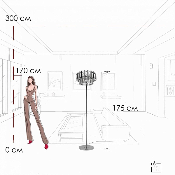 Торшер LOFT IT BOUCLE 10438F