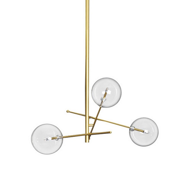 Люстра подвесная DELIGHT COLLECTION GLOBE MOBILE 9307P-3A gold