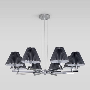 Люстра подвесная EUROSVET PEONY 60136/8 хром/графит