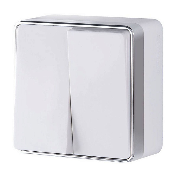 Выключатель 2-кл, GALLANT, белый, W5020001, WERKEL
