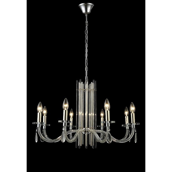 Люстра подвесная CRYSTAL LUX AURELIO AURELIO SP8 GOLD+CHROME/TRANSPARENT