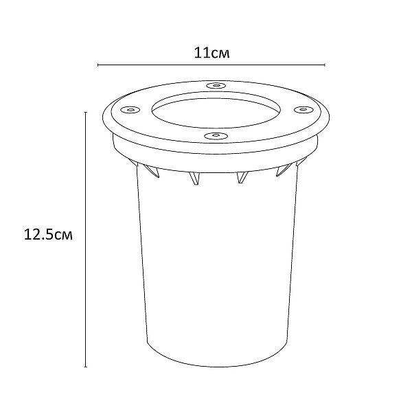 Светильник уличный встраиваемый ARTE LAMP PIAZZA A6017IN-1SS