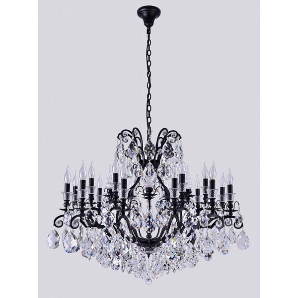 Люстра подвесная CRYSTAL LUX MAGNIFICO MAGNIFICO SP19 BLACK/TRANSPARENT