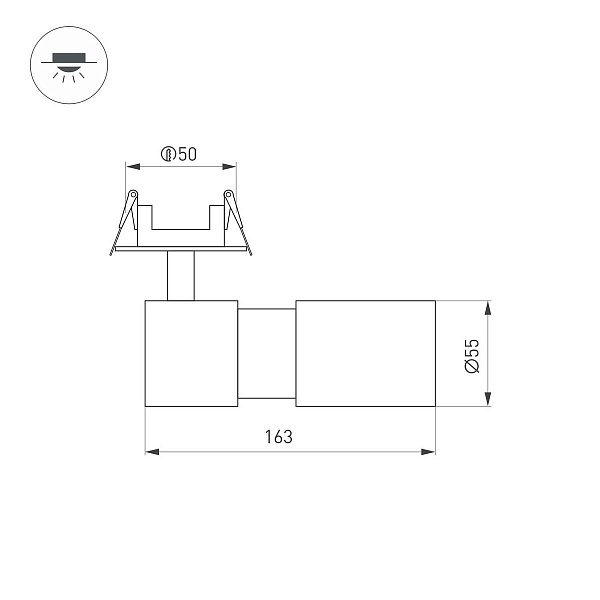 Светильник встраиваемый ARLIGHT LGD-ARTEMIS-BUILT-FLAP-R55-12W 51795