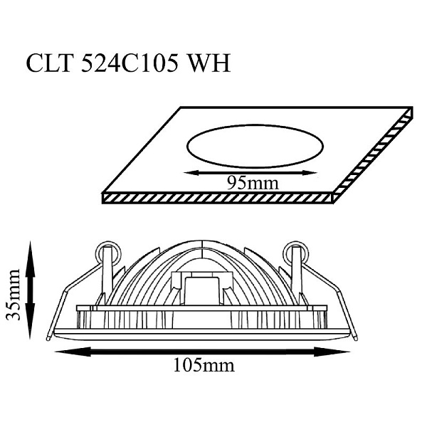 Светильник встраиваемый CRYSTAL LUX CLT 524C105 WH
