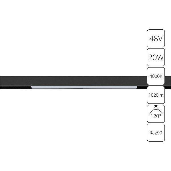 Трековый светильник ARTE LAMP LINEA A4663PL-1BK