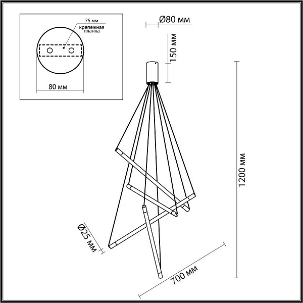 Подвес ODEON LIGHT SPARKY 4369/40L
