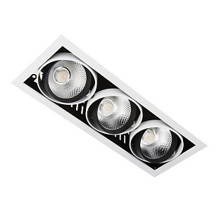 Светильник встраиваемый AMBRELLA LIGHT CARDANO T813 BK/CH 3*12W 4200K