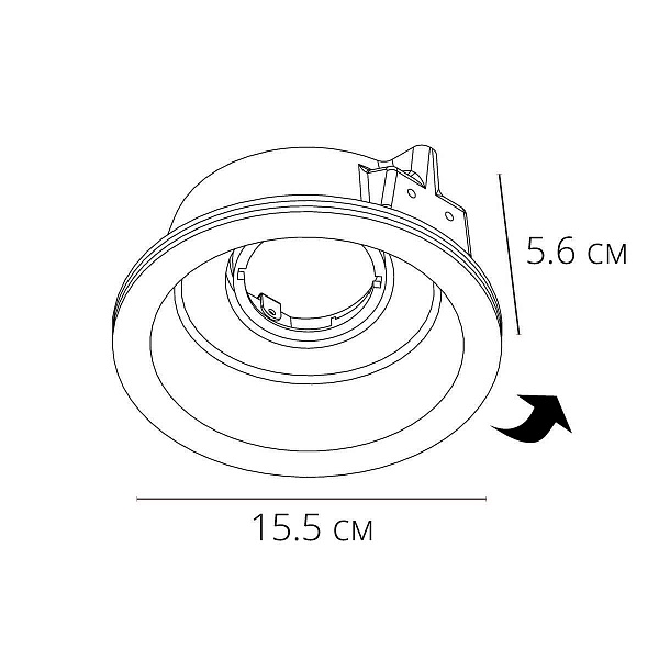 Светильник встраиваемый ARTE LAMP Invisible A9215PL-1WH