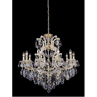Люстра подвесная CRYSTAL LUX ISABEL ISABEL SP11 GOLD/TRANSPARENT