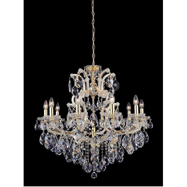 Люстра подвесная CRYSTAL LUX ISABEL ISABEL SP11 GOLD/TRANSPARENT