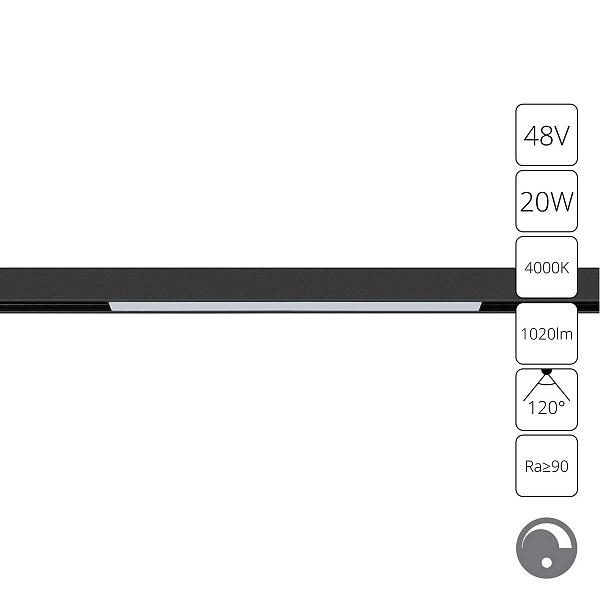 Трековый светильник ARTE LAMP LINEA A4683PL-1BK