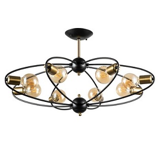 Люстра потолочная ARTE LAMP GLASGOW A1963PL-8BK