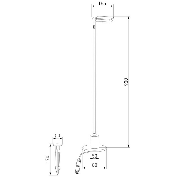 Светильник уличный столб низкий ELEKTROSTANDARD JOLI 35182/F черный a068102