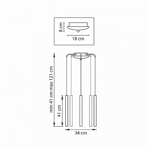 Подвес LIGHTSTAR TUBO L5T747233